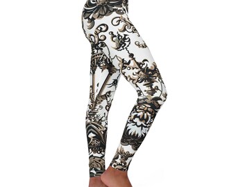 Women's Casual Spandex Leggings Chinese Ink Painting Inspired Leggings