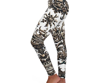 Leggings décontractés en spandex pour femmes Leggings gothiques d'inspiration chinoise