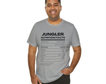 Jungler Nutrition Facts Tee - LoL Gaming Unisex Jersey