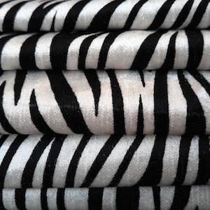 Handmade Cotton Velvet Fabric: Tiger Print, Upholstery & Dressmaking