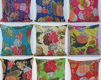 All Size kantha Cushion Indian Handmade Kantha Throw Decorative Sofa Pillow Cover