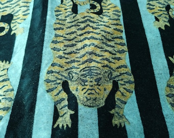 Tiger Print Cotton Velvet Fabric: Soft Upholstery, Dressmaking - 44" Wide