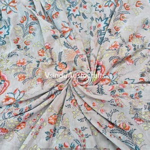 Indian Soft Luxury Velvet Fabric Upholstery Dressmaking Sewing Fabric, Cotton Velvet Sewing Soft Fabric Floral Print