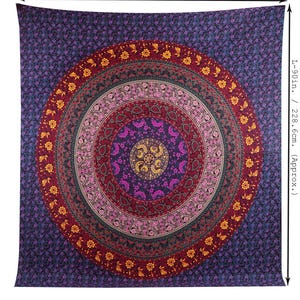 Handmade Tapestry 6 Colour Mandala Tapestries Indian Cotton Wall Hanging Bedspread Dorm Room Bohemian Beach Blanket Bedroom Tapestry