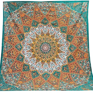 Handmade Tapestry Mandala Tapestries Indian Cotton Wall Hanging Bedspread Dorm Room Decor Red Bohemian Beach Blanket Bedroom Tapestry