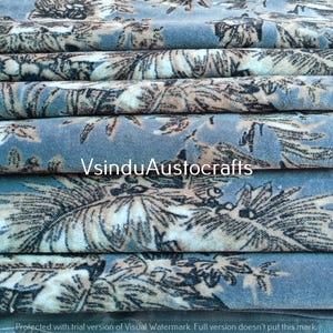 Indian Soft Luxury Velvet Print Fabric Upholstery Dressmaking Sewing Fabric, Cotton Velvet Sewing Soft Fabric Floral Print