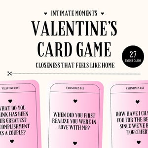 Jogo de cartas de São Valentim, Jogo de cartas de amor, Jogo de cartas de casal, Cartões de início de conversa para impressão, Jogo quebra-gelo, Download digital