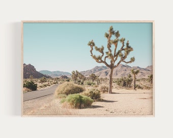 Joshua Tree Mojave Desert Print, Zuidwestelijke Muurkunst, Woestijnlandschap, Californië Muurkunst, Boho Afdrukbaar Decor