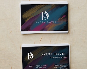 Business Card Template, Minimalist Business Cards, Chic Business Card, Elegant Business, Editable Business Card, Printable Business