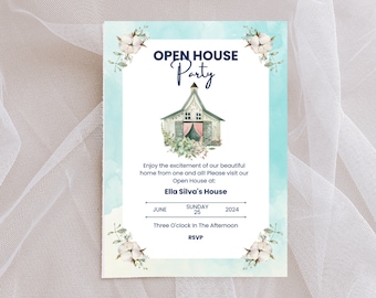 printable Open House Party Invitation