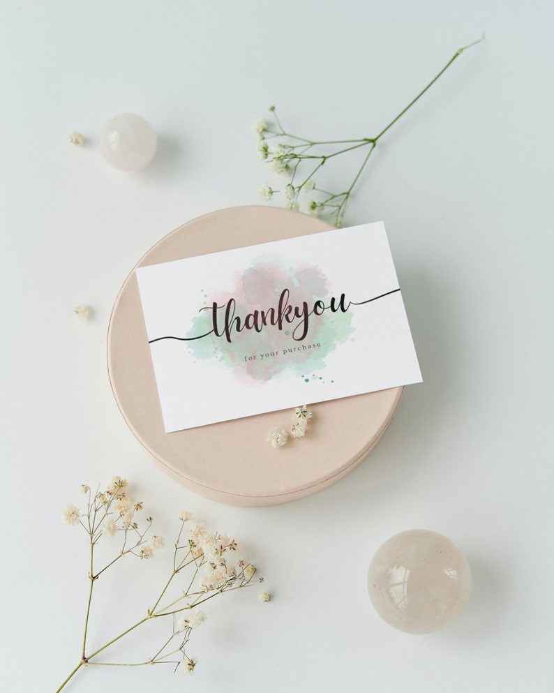 Thank You Printable Card / Instant Download PDF / Card Template - Etsy