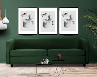 Printable Wall Art Sculpture | Modern 3D Art Print | Digital Download Sculptural Decor | Contemporary Home Decor | Minimalist Art Poster