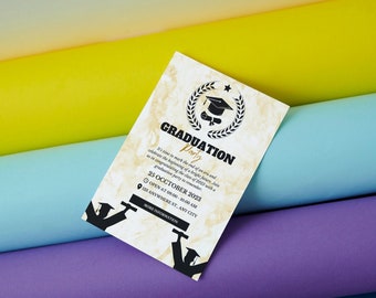 Graduation Invitation Template, Graduation Invitation, Modern Grad Invitation, Graduation Invite