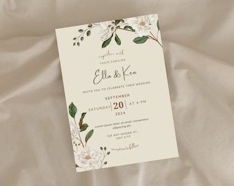 Wedding Invitation Template Fully Editable Printable Wedding Invitation Wedding Invitation Template