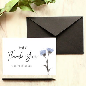 Printable Thank You Card Floral Thank You Card Flower Thank You Card Print at Home Thanks Card Thank You Card For Her Digital Download