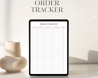 Printable Order Tracker, Order Log, Instant Digital Download