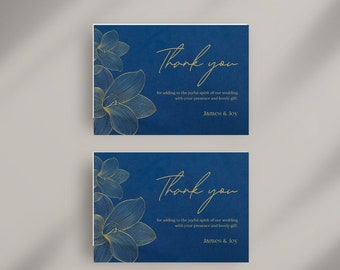 Wedding Thank You Note, Printable Thank You Card Template, Instant Download