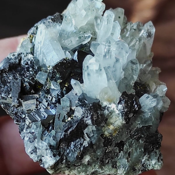 Amazing Sphalerite and Galenite Crystals in Quartz from Bulgaria!!!