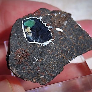 Amazing Green Anapaite with Yellow Baryte balls in the Shell!!!