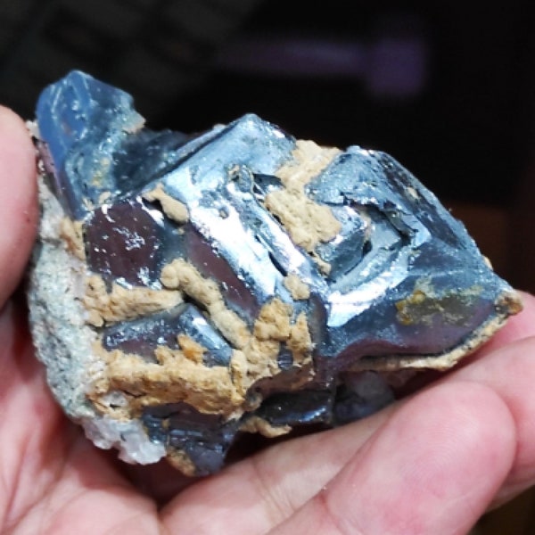 Amazing mirror Galenite Scelet Crystals with Calcite from Dalnegorsk!!