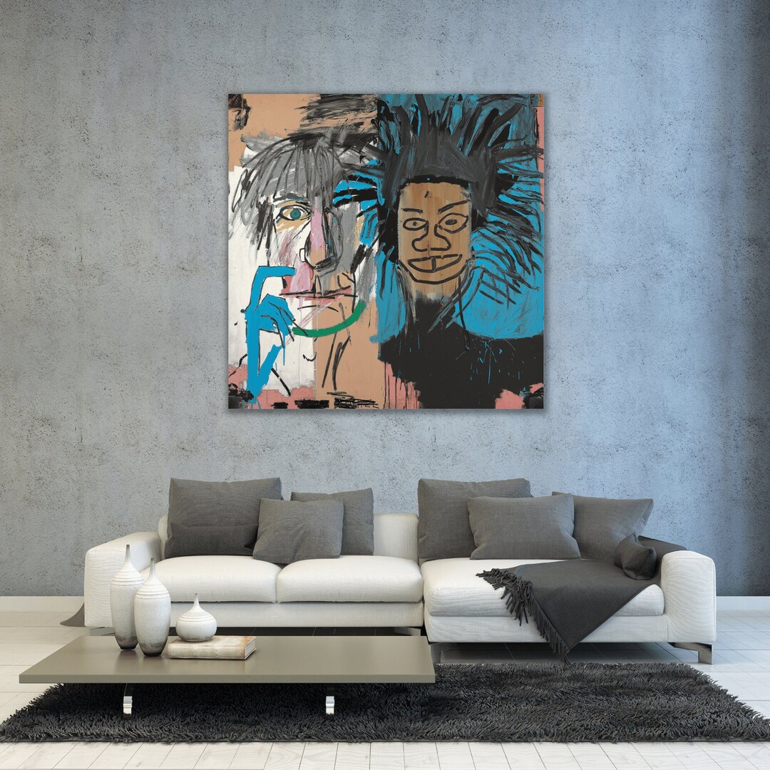 Jean Michel Basquiat 'dos Cabezas Two Heads 1982' Etsy
