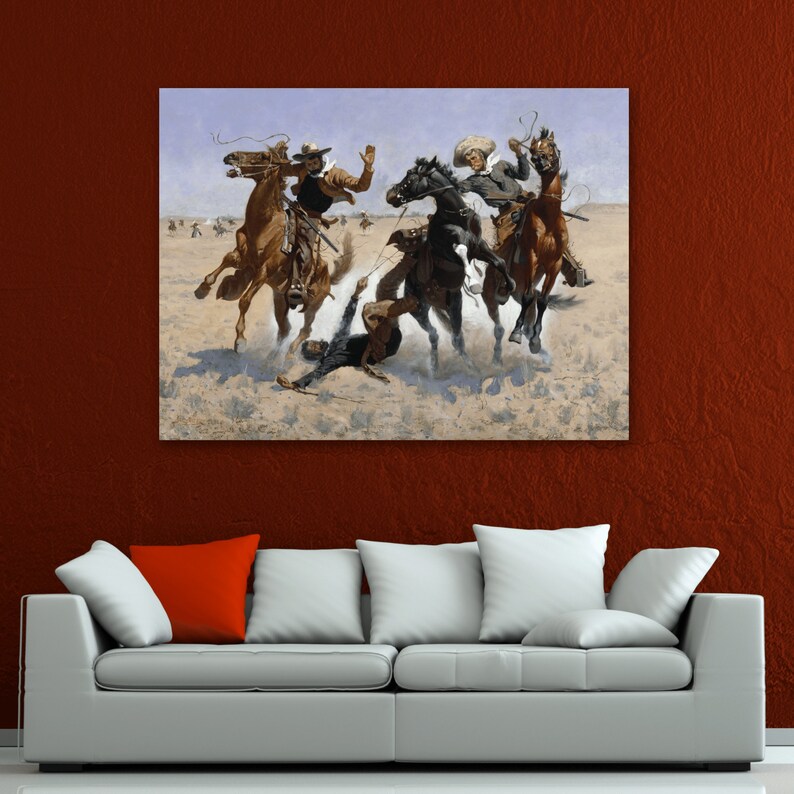 Frederic Remington Aiding a Comrade Canvas Print Famous Etsy UK