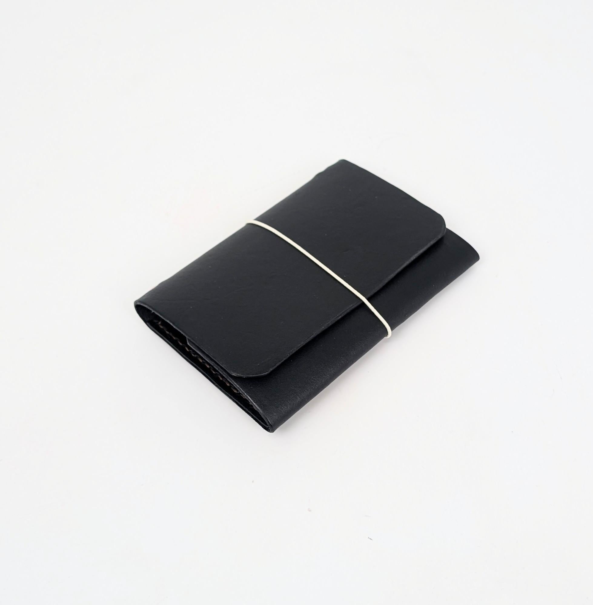 Handmade Leather Pocket Journal Cover: Tri-fold Travelers Notebook