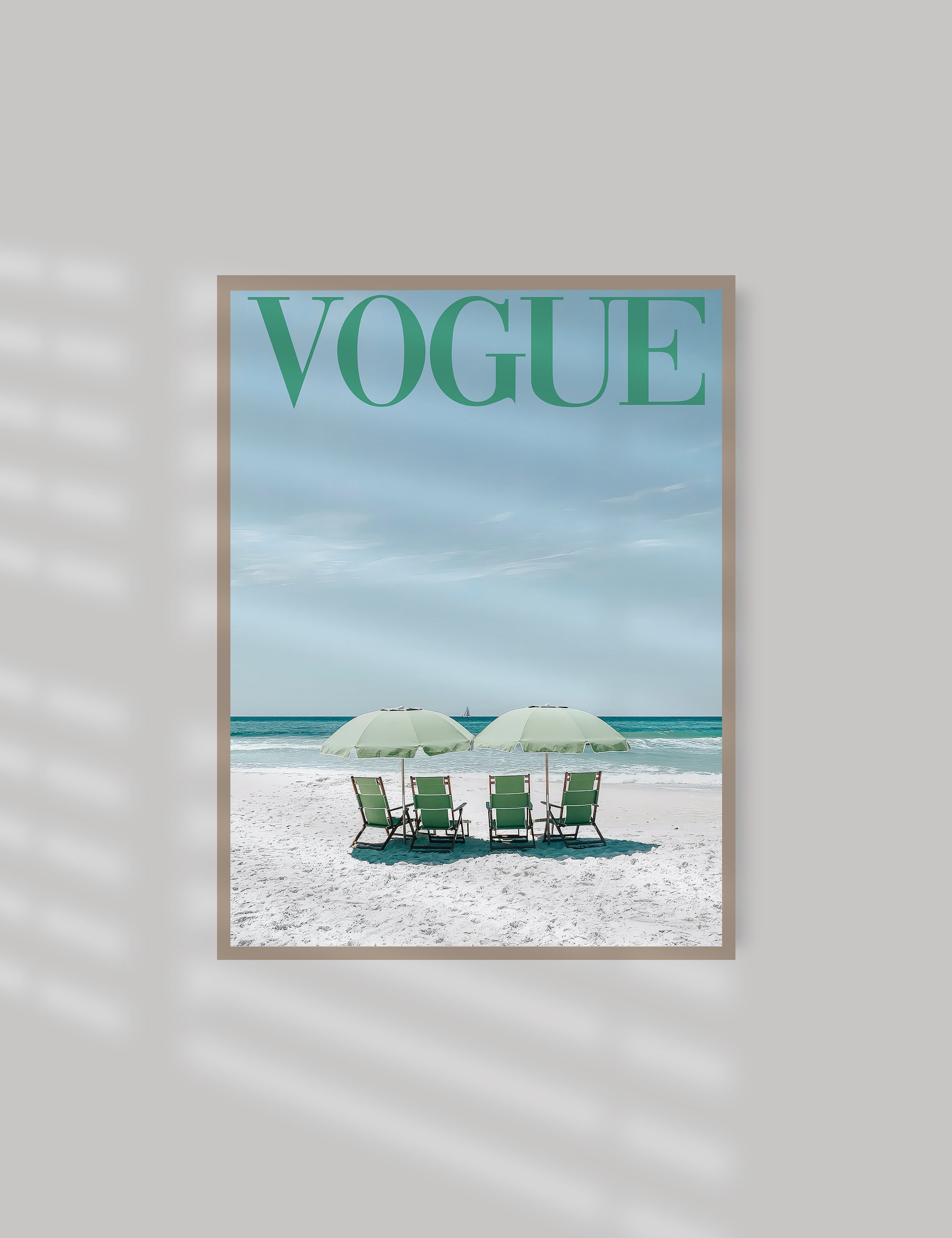 Fashion Art Prints Poster Vogue Wall Art Decor A4 Teal Salon