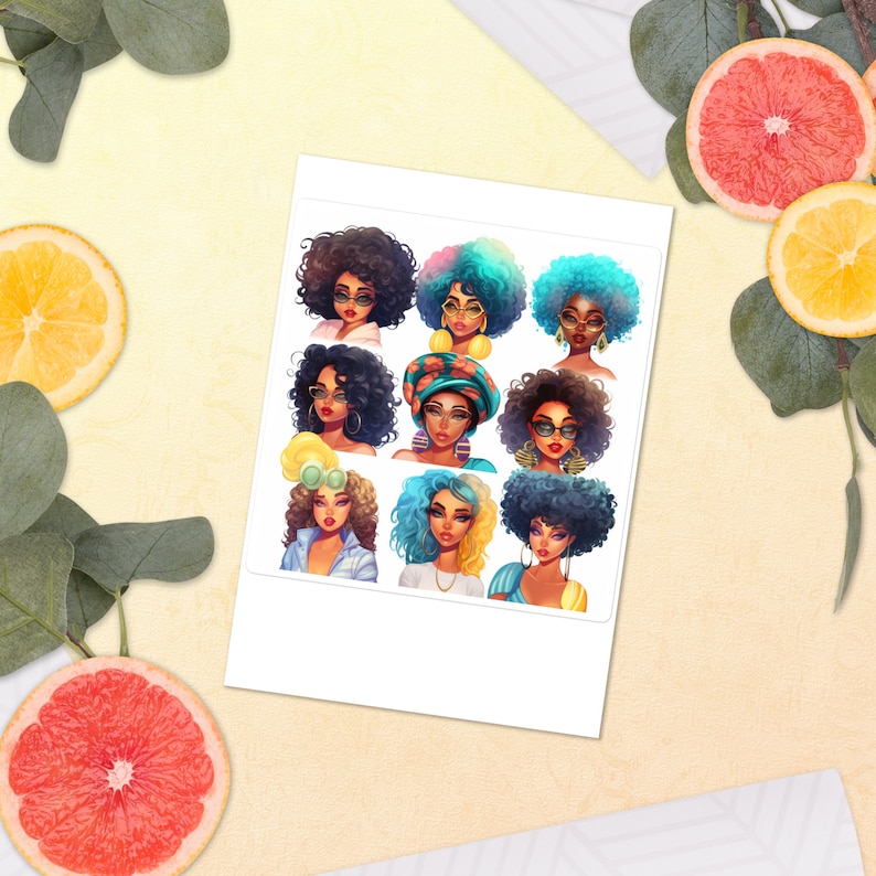 Black Girl Stickers Etsy