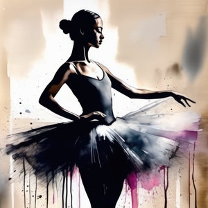 Ballerina Watercolor Painting 1 | Downloadable JPEG Wall Art Print