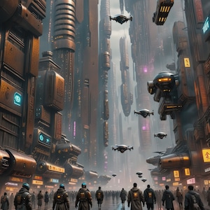 Cyberpunk City 5 | Downloadable JPEG Wall Art Print