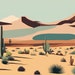 Mid-century Modern Southwestern Desert 2 Downloadable JPEG Wall Art