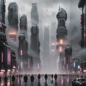 Cyberpunk City 1 | Downloadable JPEG Wall Art Print