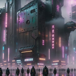 Cyberpunk City 6 | Downloadable JPEG Wall Art Print
