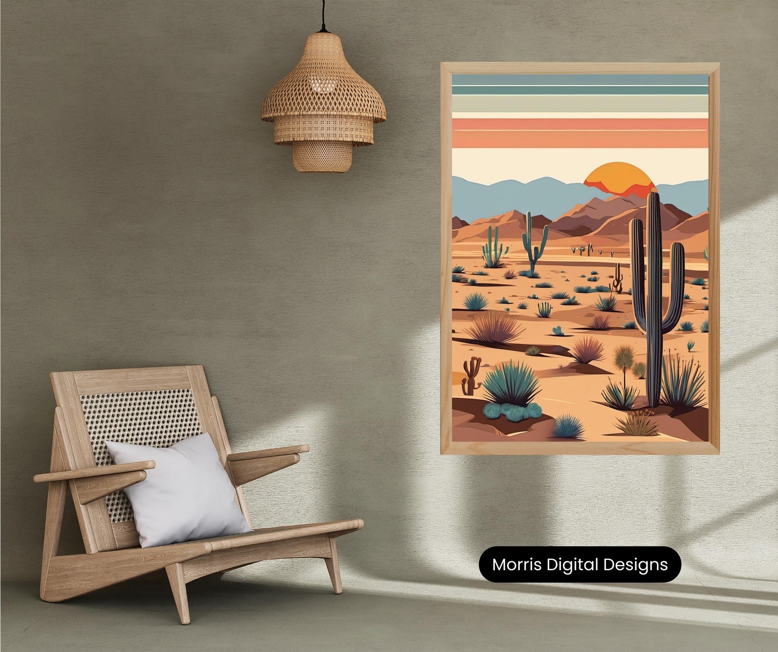 Mid-century Modern Southwestern Desert 6 Downloadable JPEG Wall Art