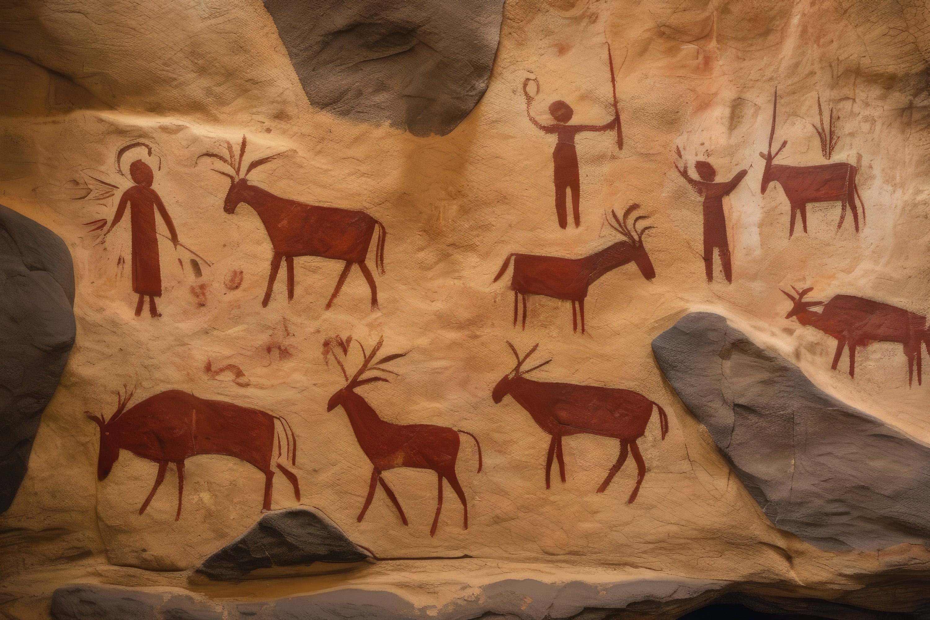 Primitive  Cave Art 6 | Downloadable JPEG | Printable Wall Art Decor
