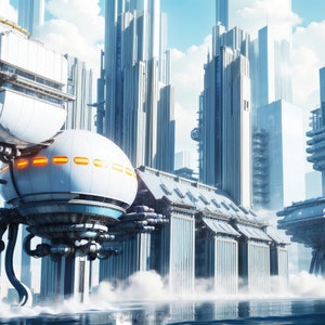 White City 4 | Sci-Fi Cityscape | Downloadable JPEG Wall Art Print