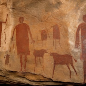 Primitive  Cave Art 4 | Downloadable JPEG | Printable Wall Art Decor
