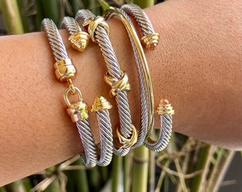 Ensemble de bracelets torsadés