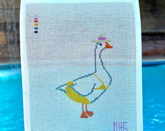 Vacation Goose Needlepoint Canvas - 13 Mesh