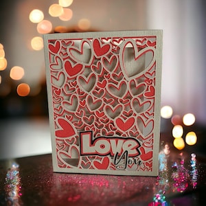 Valentinstag Liebe SVG, Liebe Karte schneiden Datei, Liebe Valentinstag, Herz SVG Design, DIY Valentinstag Karte, personalisierte Valentinstag, Cricut