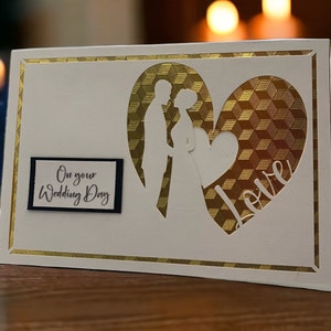 ラブウェディングカードSVG、結婚式の願い、新郎新婦、エレガントな結婚式、モダンな結婚式、プリント＆カットカードデザイン、クリカットジョイ