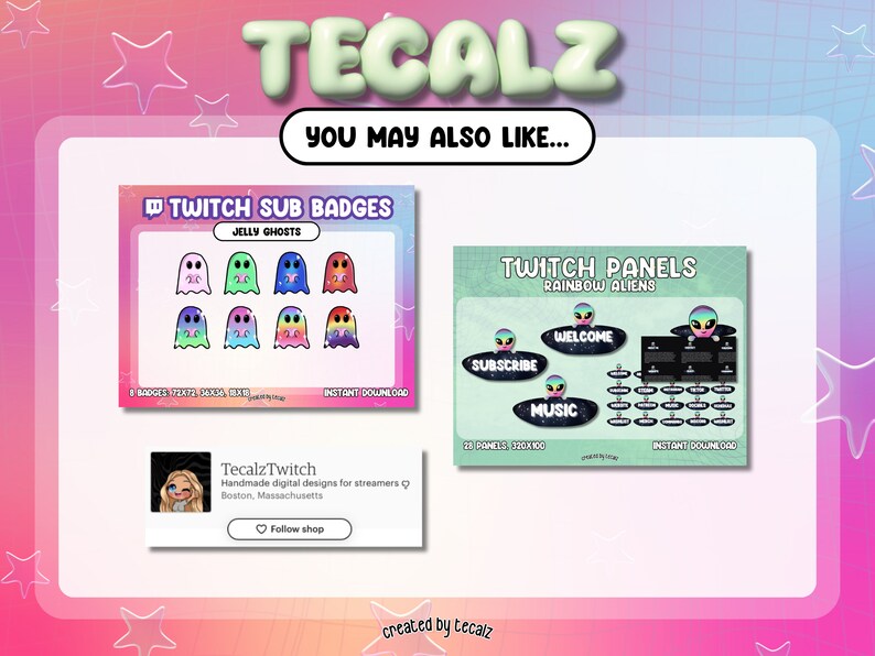 12 Alien SUB BADGES Rainbow Pastel Alien Sub Bit Badges - Etsy