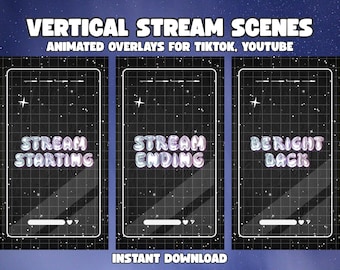 Animated Bubble Stream Overlay Package: Black & White TikTok Assets (Digital Download)