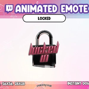 Animated Locked Emote: Pink Chrome 3D Bubble, Twitch/Discord (GIF Digital Download)