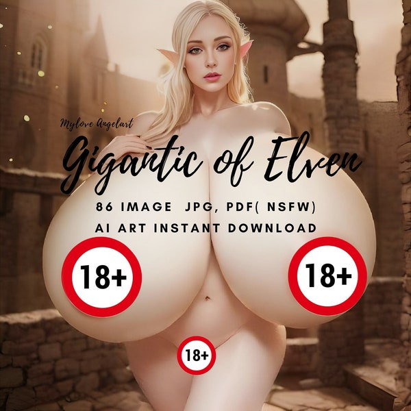 Gigantic of Elven (Nsfw) 86 images of Elf huge breast, jpg , pdf, nude, ai art, Gigantic breast, nude girls, instant dowload