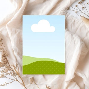 Maqueta de tarjeta en blanco, Plantilla de Canva, Fondos planos minimalistas, Plano con tela, Tarjeta de papelería 5 x 7, Invitación bohemia, Tarjeta de felicitación