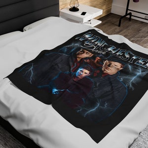 Supernatural Blanket Dean Winchester Throw, Supernatural Decor, Supernatural Gifts SPN Bedding Jensen Ackles Merch Supernatural Gifts