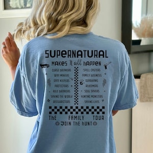 Comfort Colors Supernatural Shirt For Women Men Trendy, Plus Size Sulernatural Adult Clothing, Supernatural Gifts, Supernatural Merch