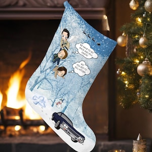 Supernatural Stockings, Personalized Stocking Supernatural Gifts Customized Stocking Supernatural Christmas Decor, Dean Winchester Brothers